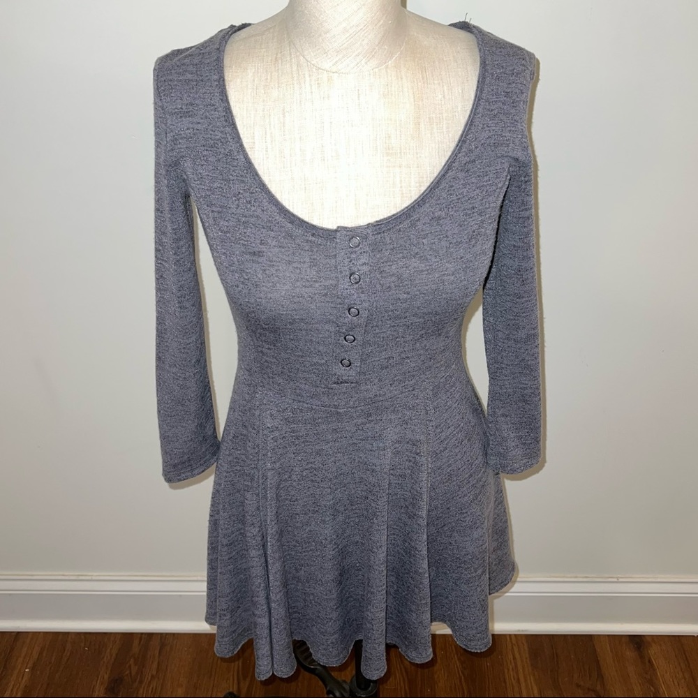 Urban Outfitters BDG Gray Fit and Flare Dress Size Small